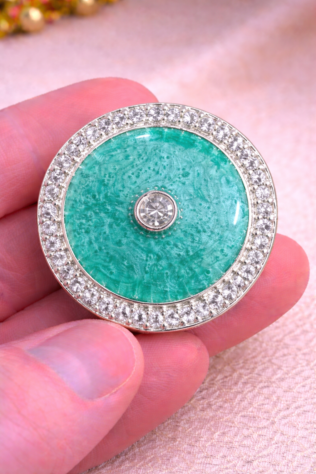 Imperial Radiance Crystal Bandhgala Button