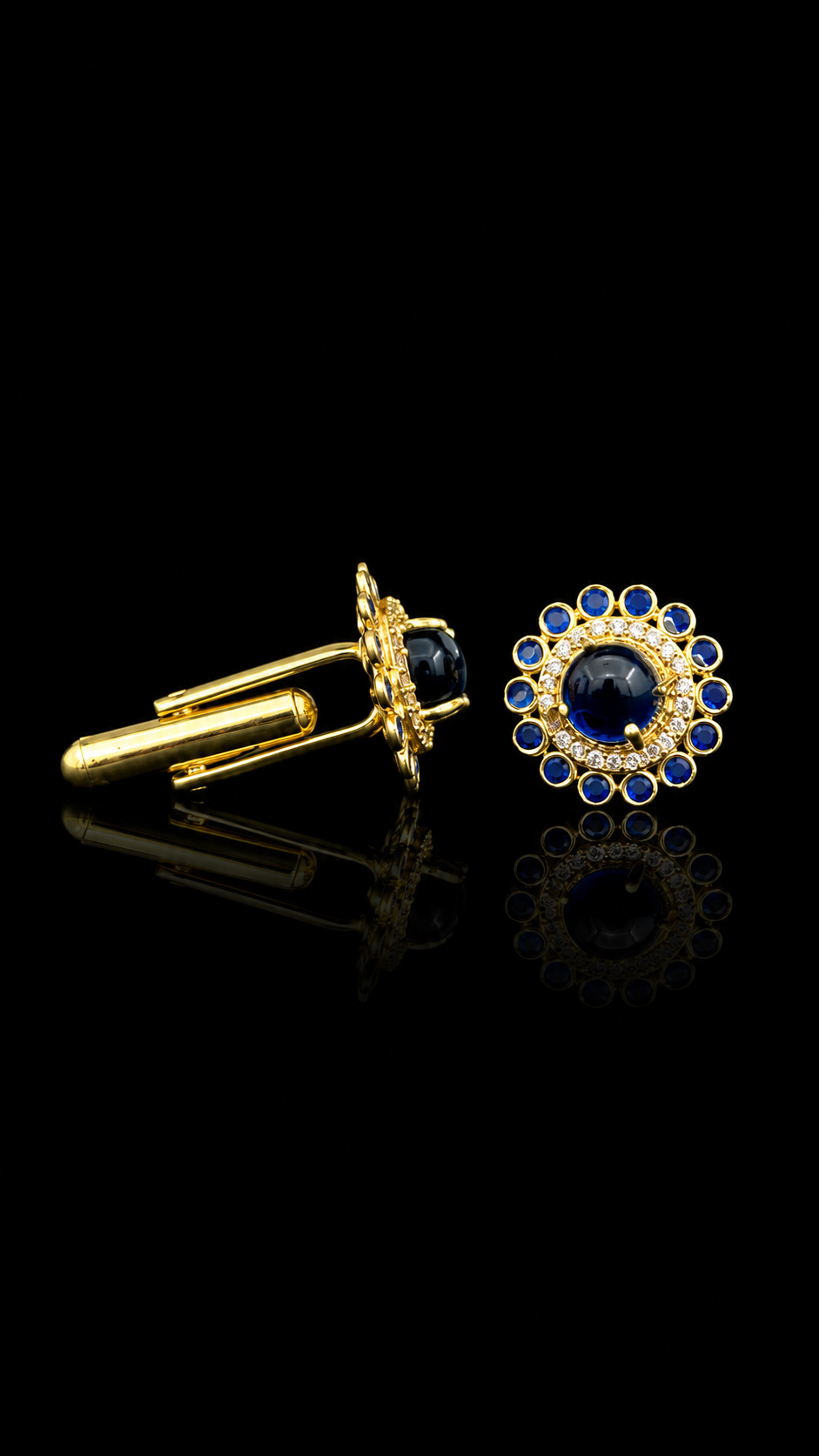 Royal Ruby Halo Cufflinks