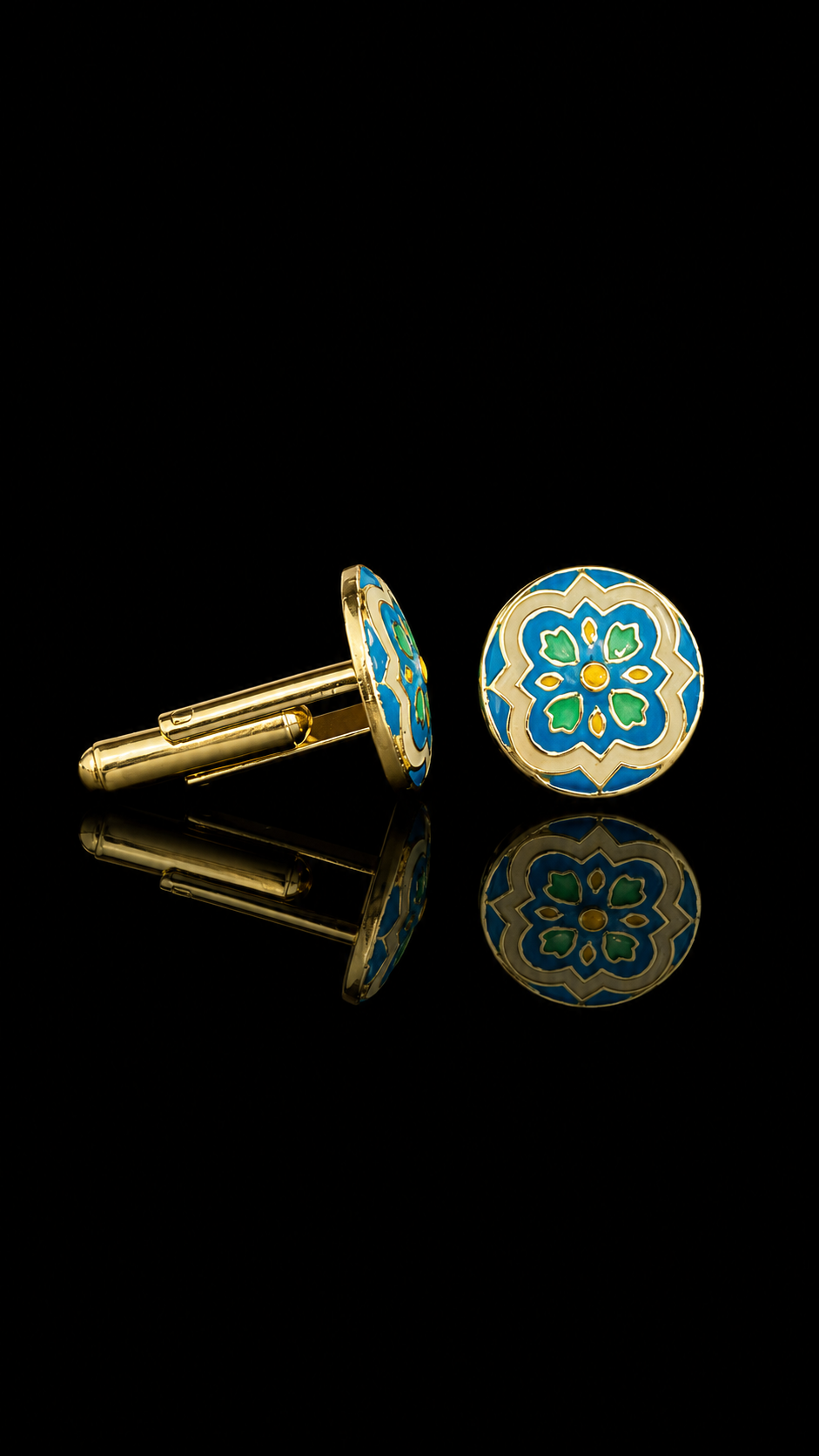 Azure Royale Floral Cufflinks
