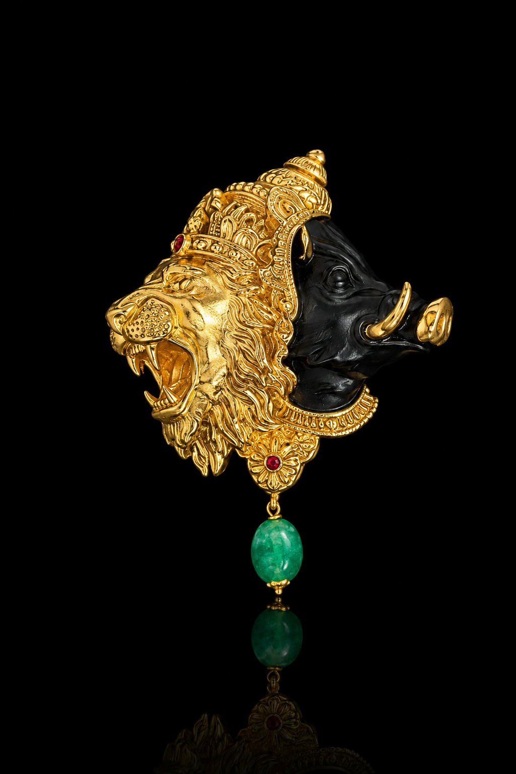 Narasimha Varaha Heritage Brass Brooch