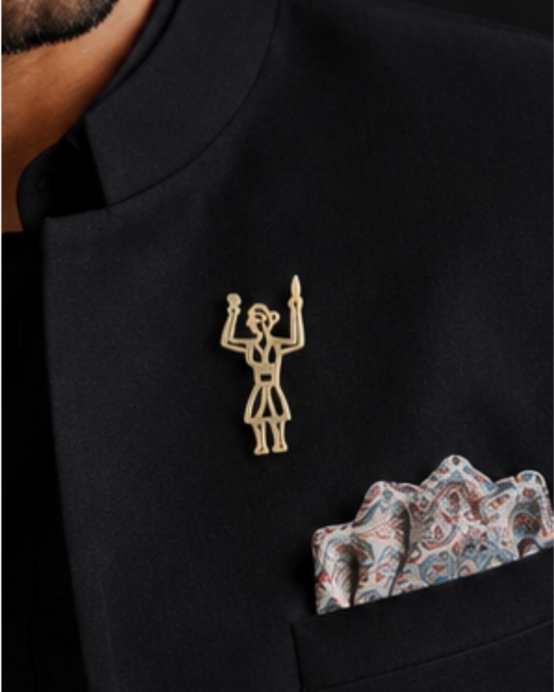 Warrior Girl Silhouette Brooch