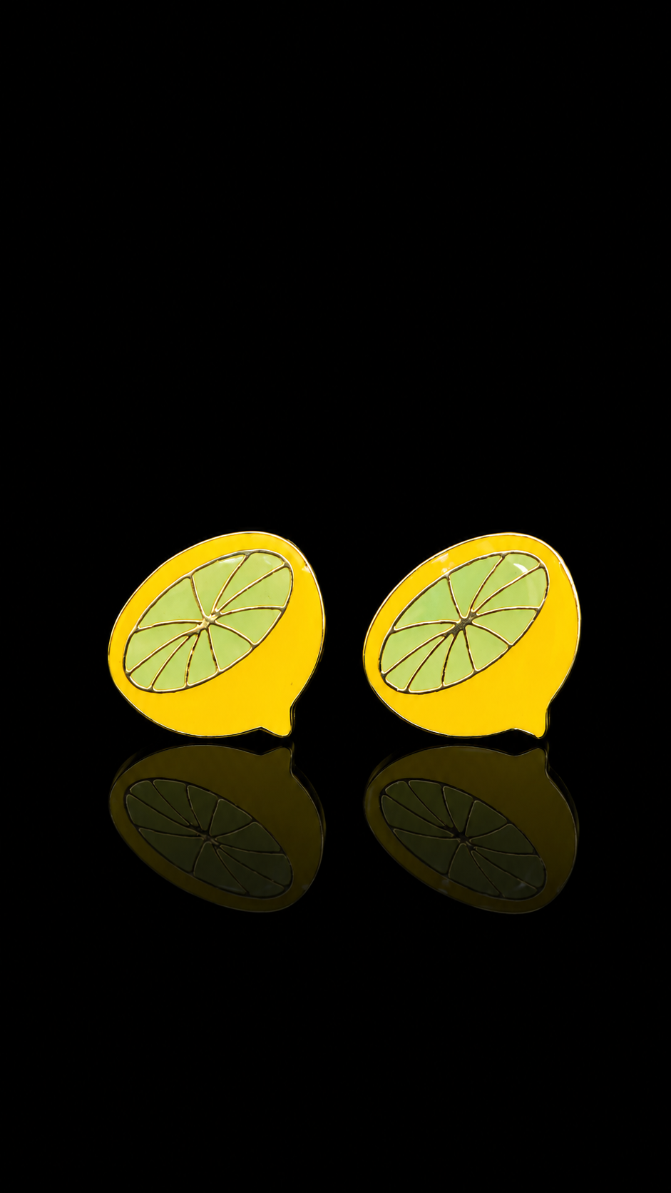 Zesty Lemon Slice Cufflinks