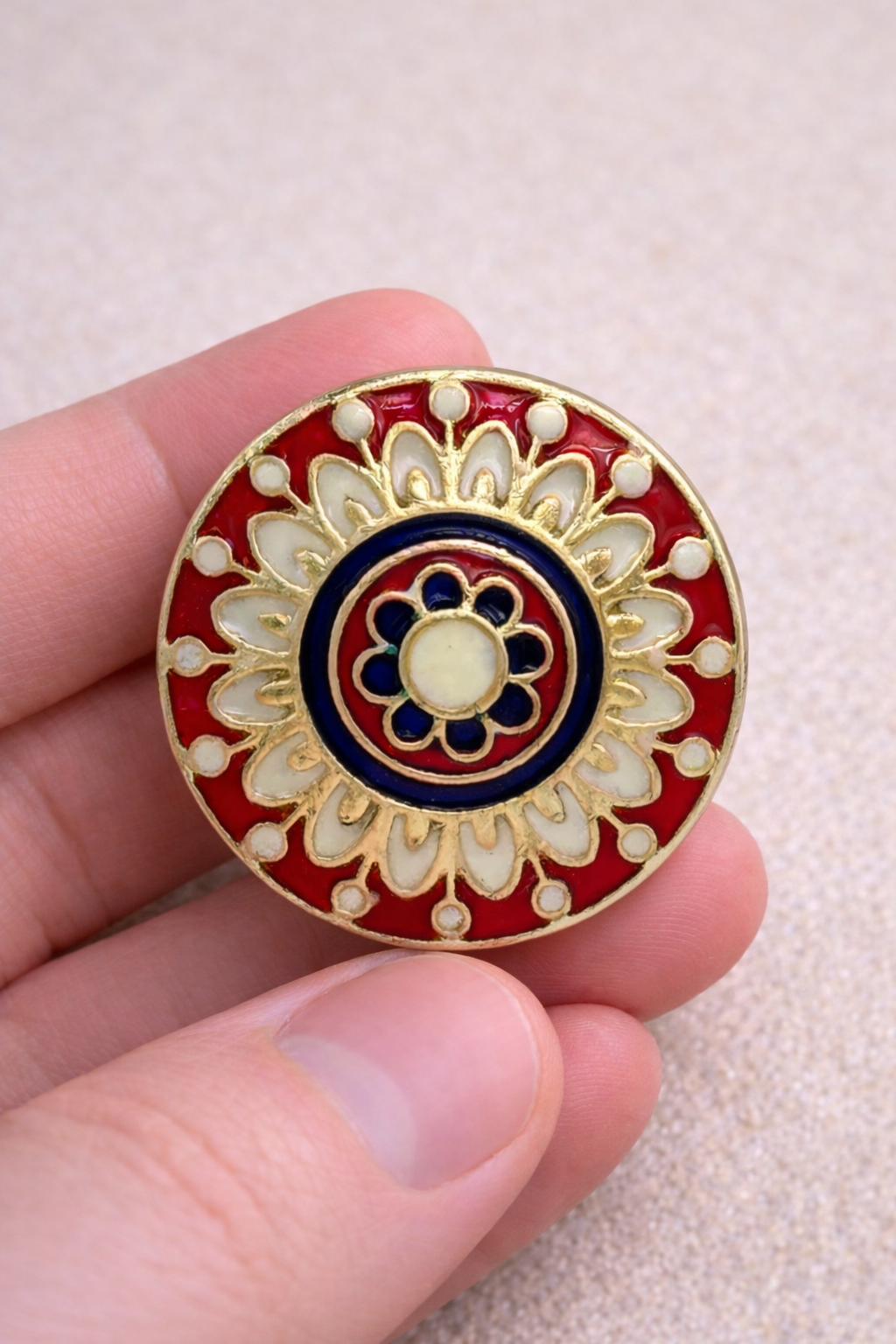 Indraneel Medallion Bandhgala Button
