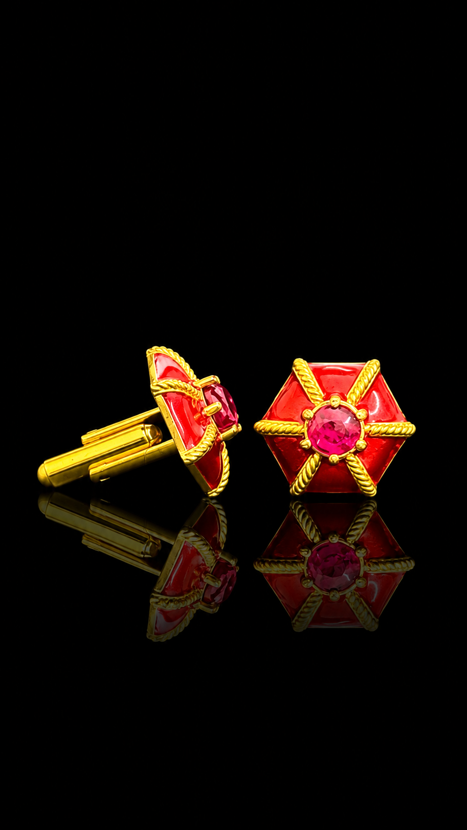 Imperial Emerald Hexagon Cufflinks