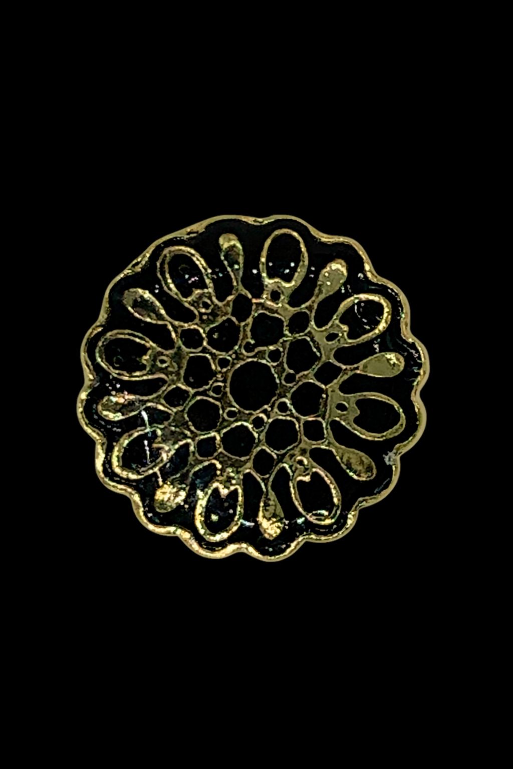 Midnight Floral Kurta Button