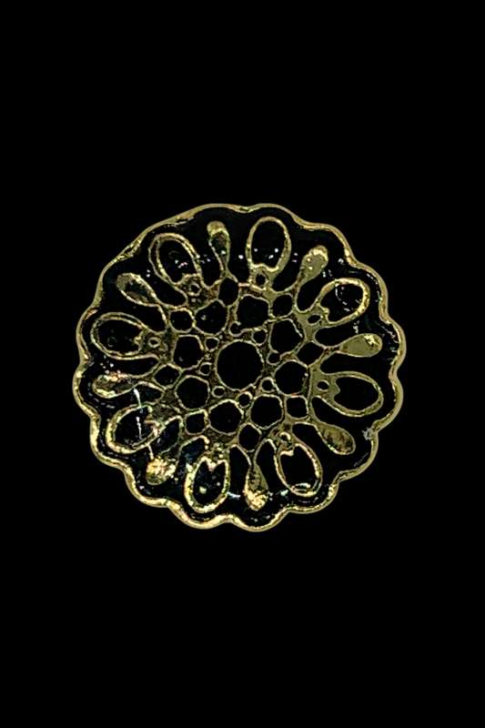 Midnight Floral Kurta Button