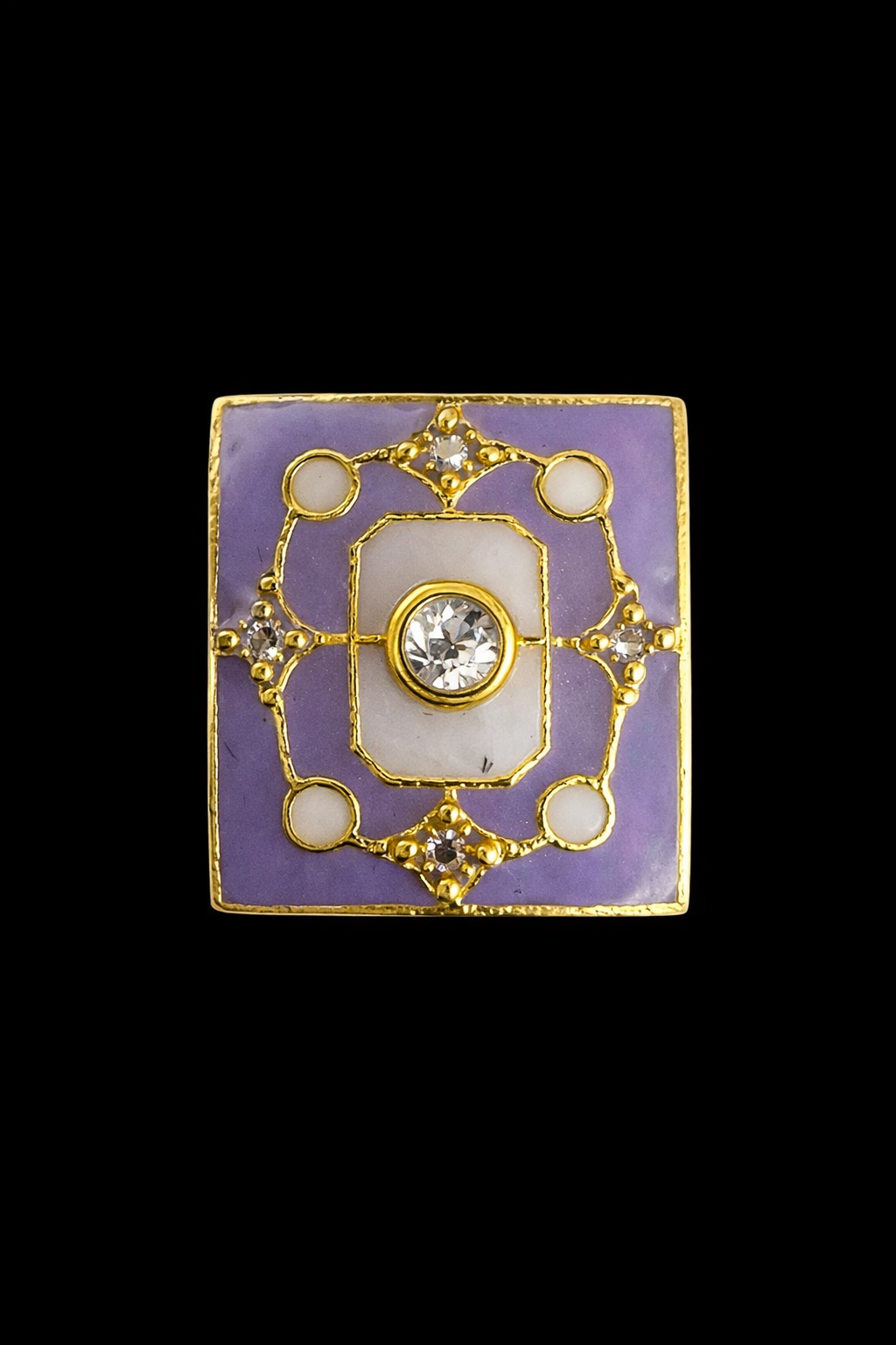 Royal Plum Crest Kurta Button