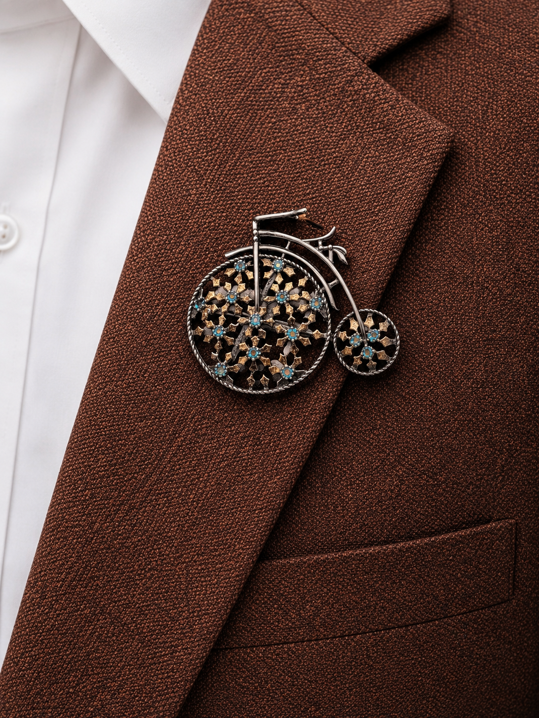 Vintage Bicycle Brooch