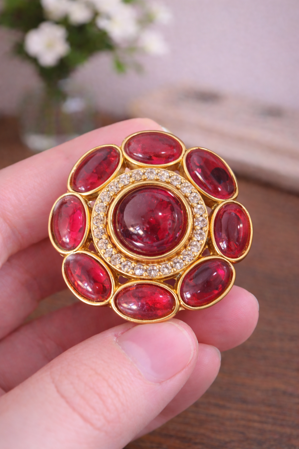 Royal Aura Crystal Bandhgala Button