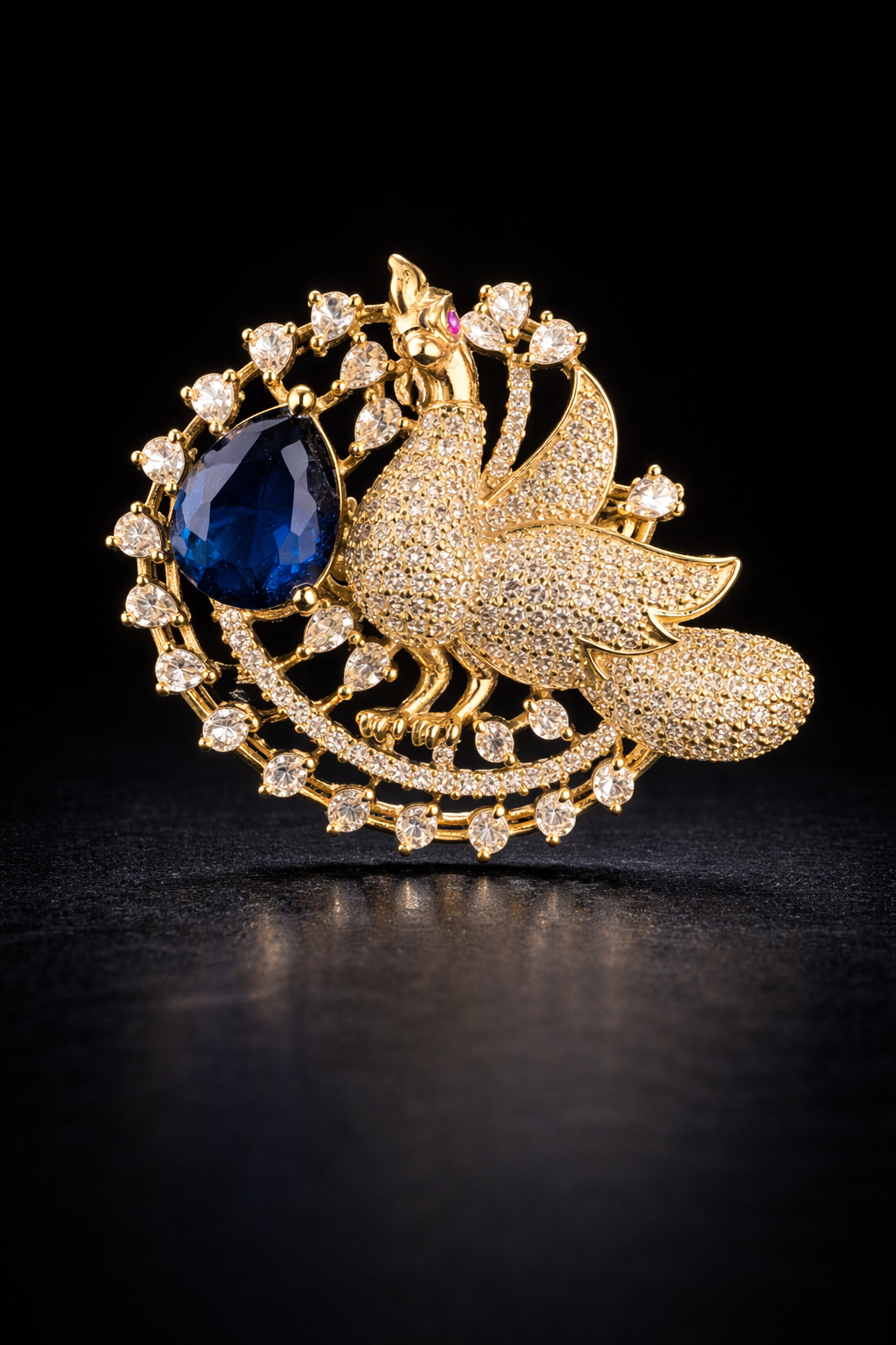 Royal Mayur Crest Brooch