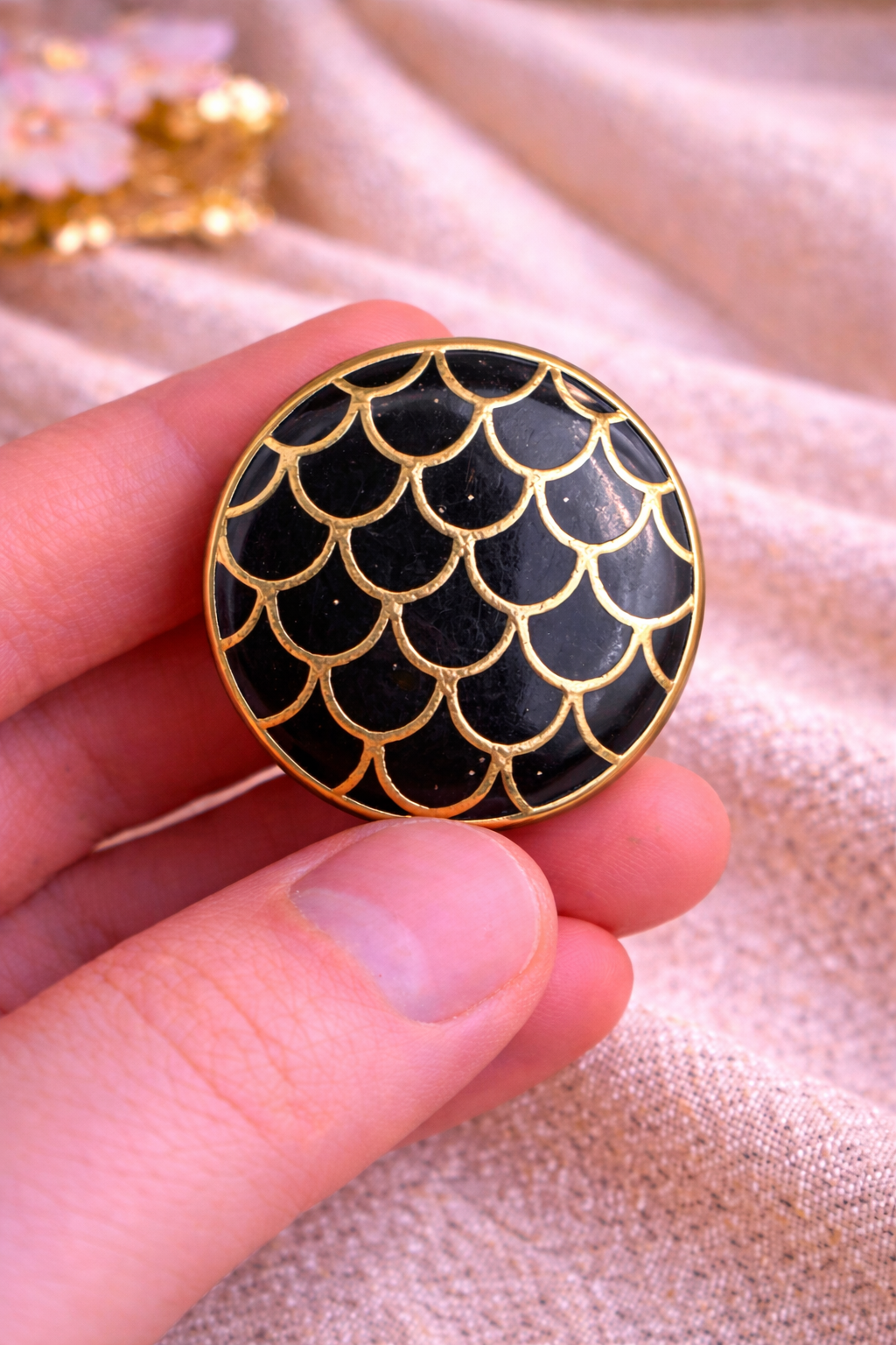Midnight Scale Bandhgala Button