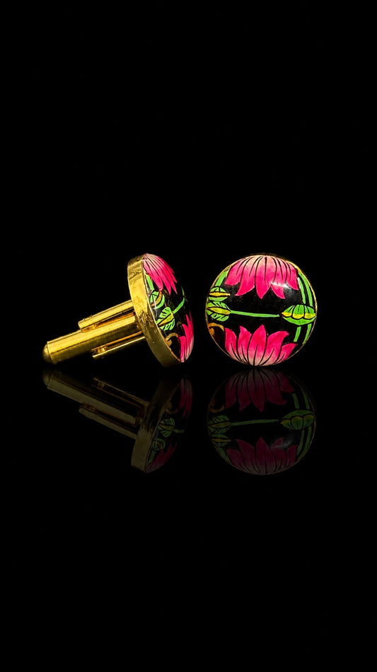Kamal Vana Hand-Painted Enamel Cufflinks