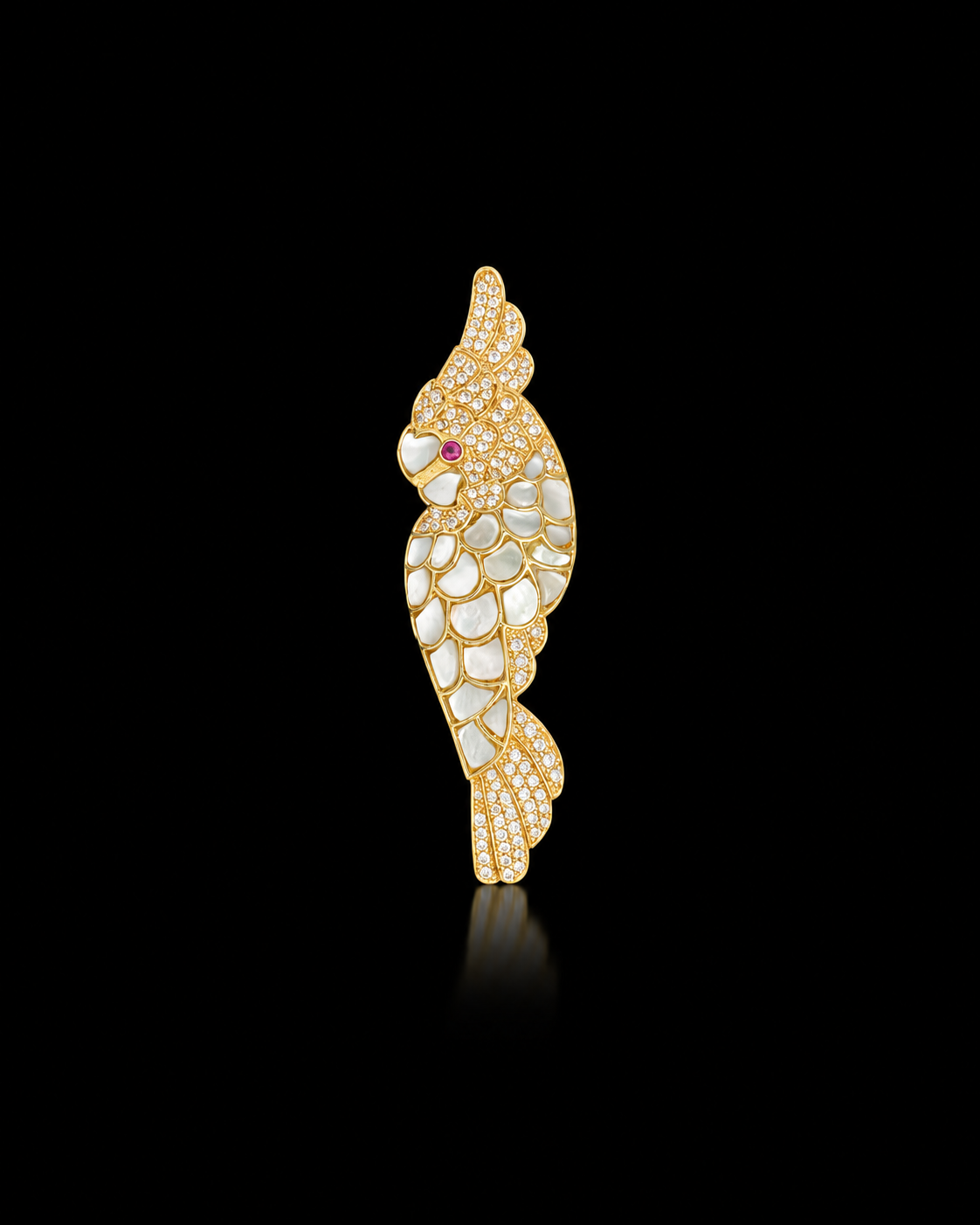 Royal Parrot Brooch Pin