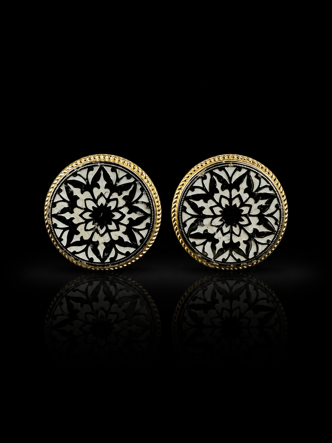 Tewa Art Floral Pattern Cufflinks