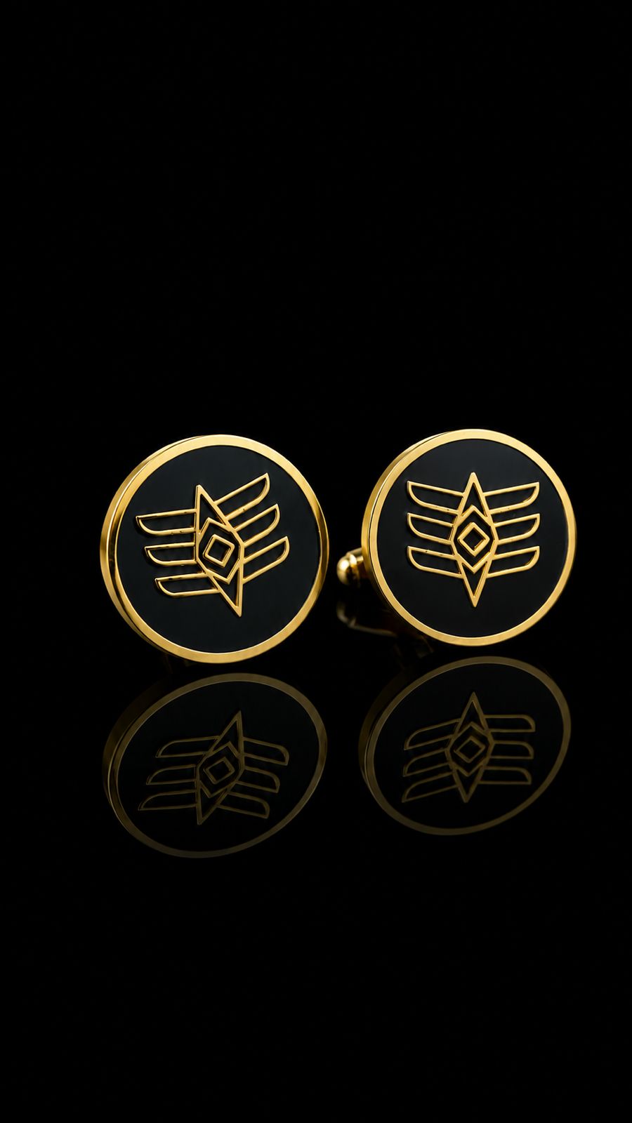 Tribal Shiv Symbol Cufflinks