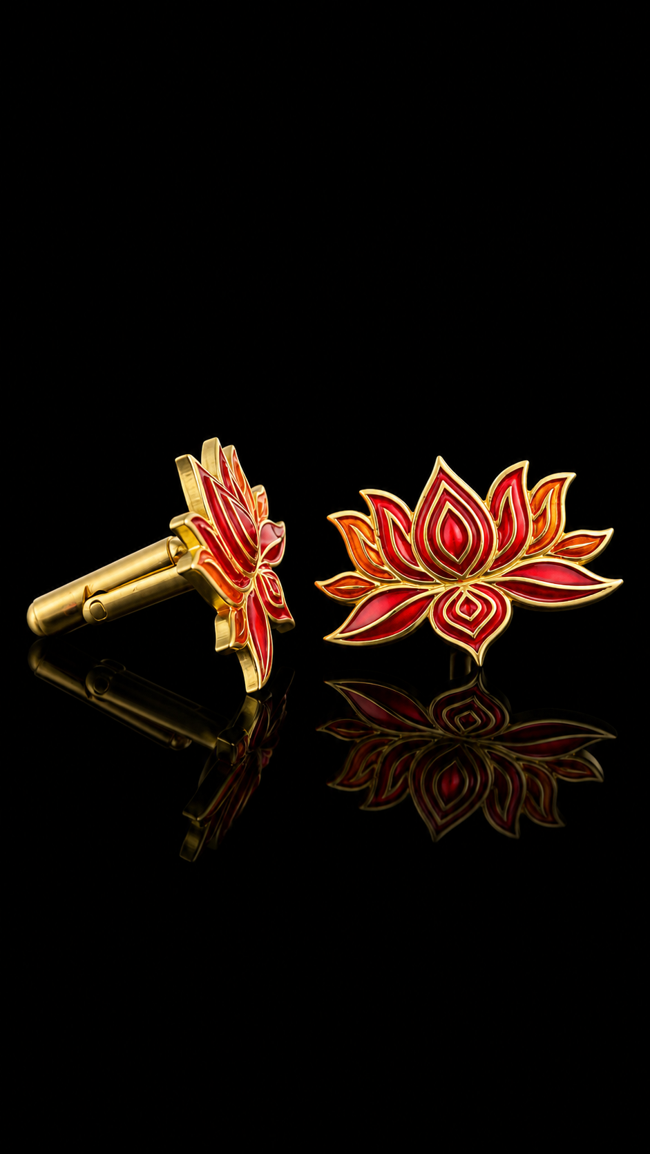Royal Lotus Floral Cufflinks