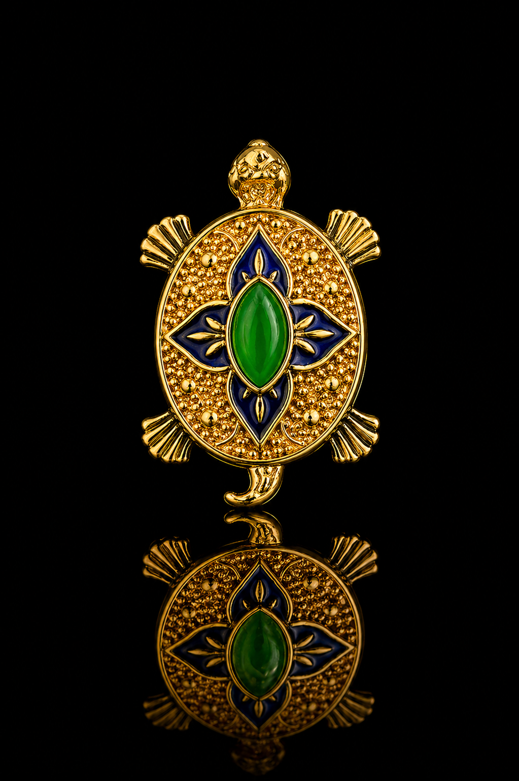 Royal Turtle Gem Lapel Pin