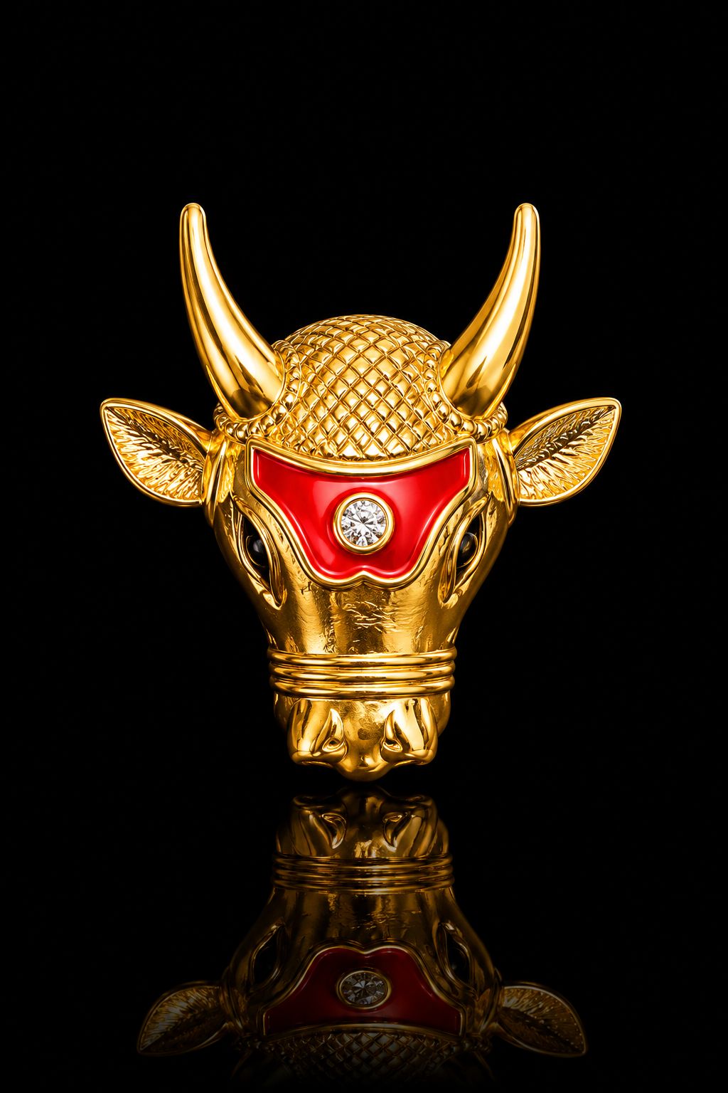 Royal Bull Crest Brooch