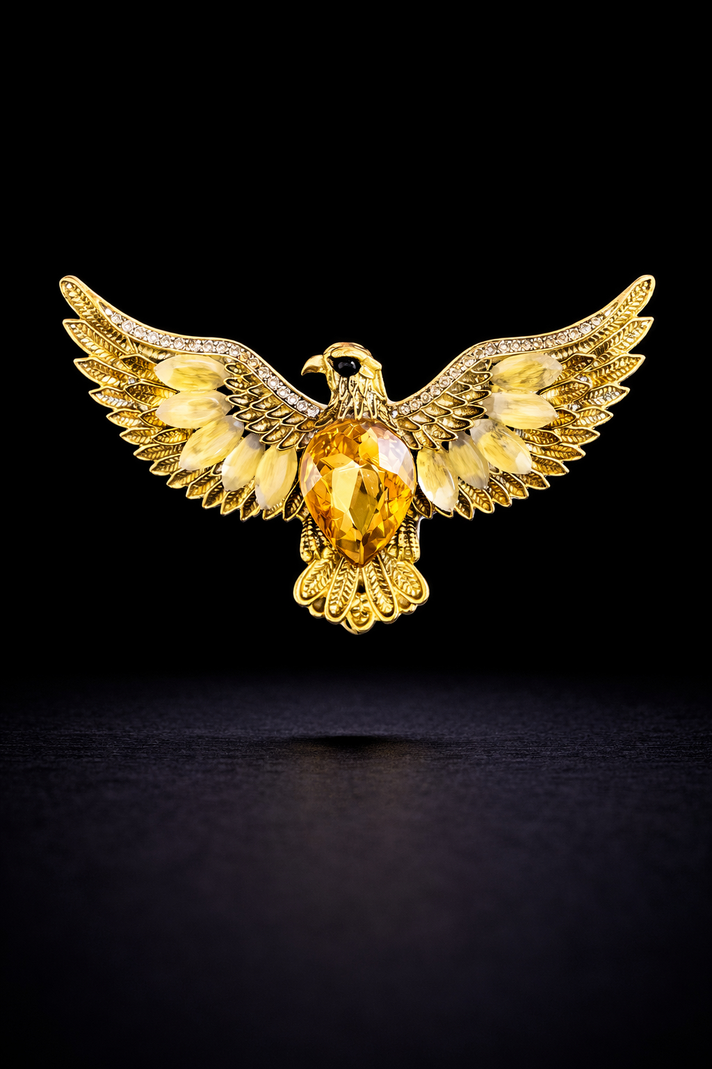 Celestial Falcon Brooch
