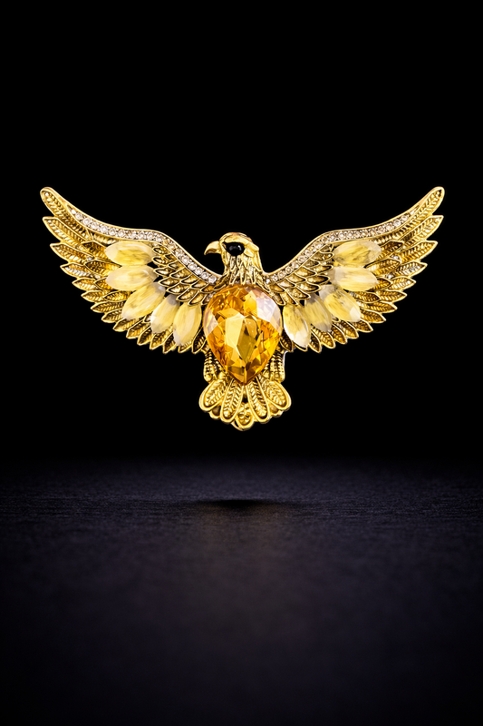 Celestial Falcon Brooch