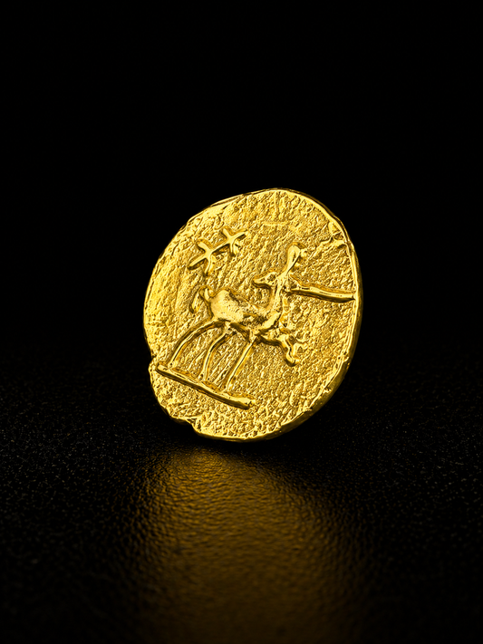 Desert Deer Coin Brooch
