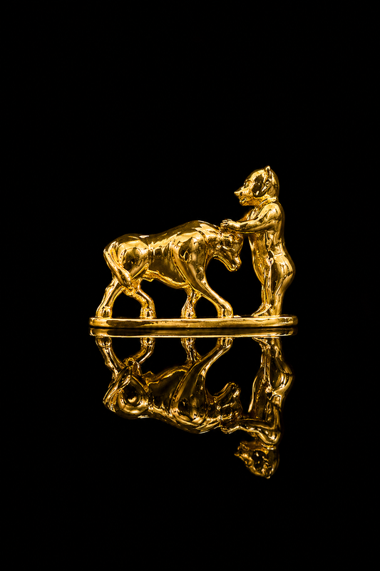 Golden Bull Tamer Lapel Pin