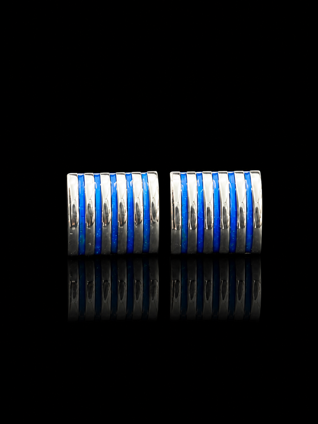 Royal Blue Stripe Cufflinks