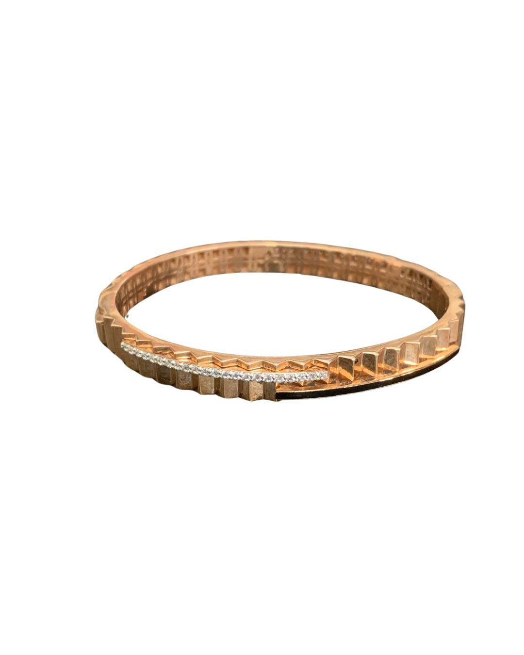 Auric Prism Textured Silver Bracelet