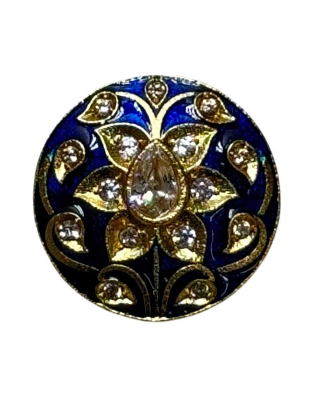 Royal Midnight Bloom Bandhgala Button