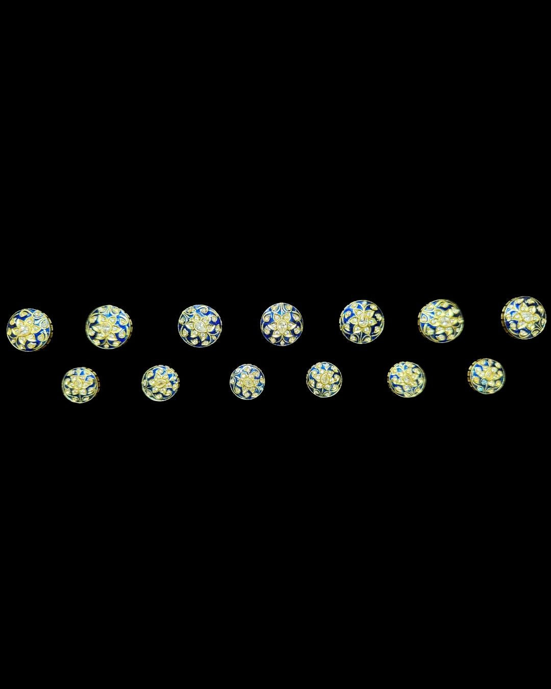 Royal Midnight Bloom Bandhgala Button