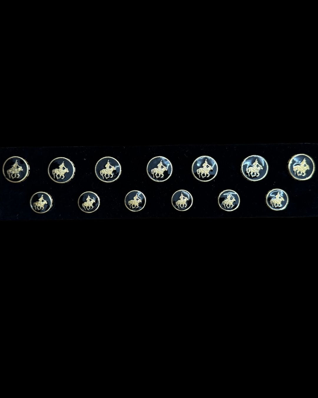Raj Tilak Rider – Brass Bandhgala Button Set