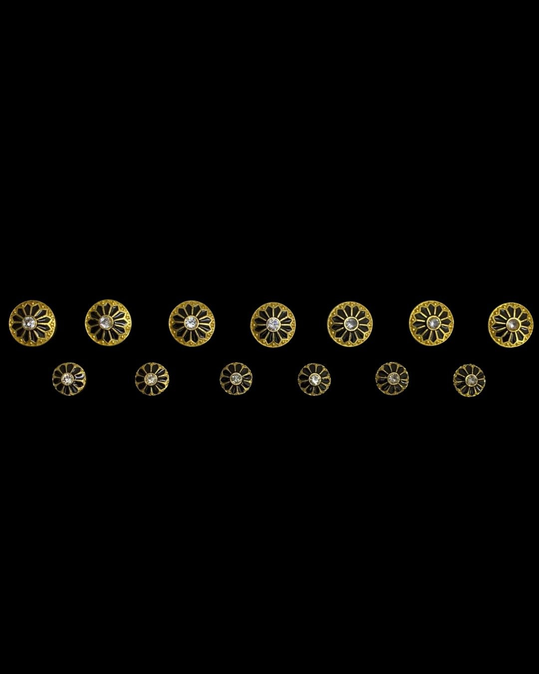 Midnight Sunburst Bandhgala Button