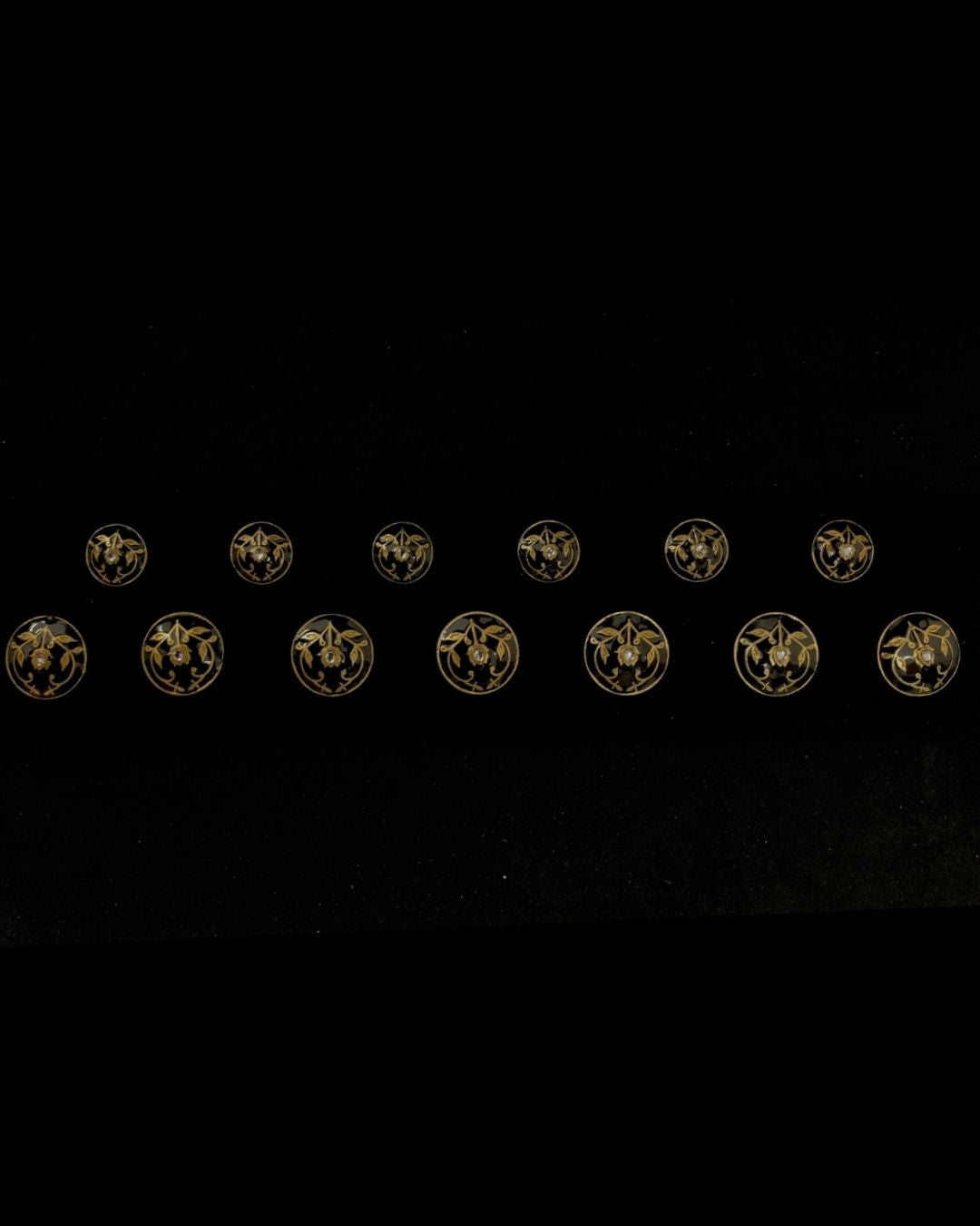 Noorvine Black Bandhgala Button