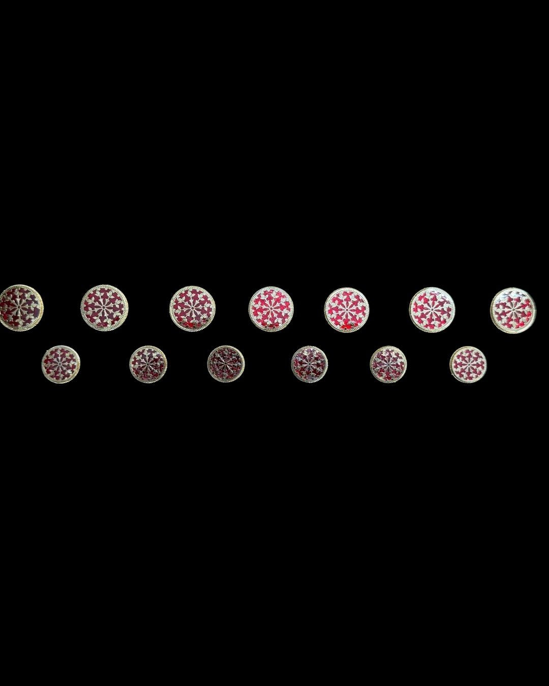 Crimson Bloom Bandhgala Button