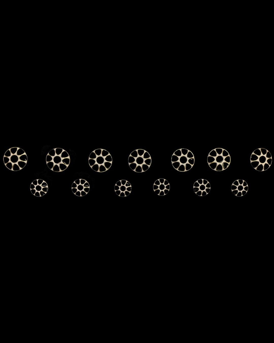 Noir Petal Bandhgala Button