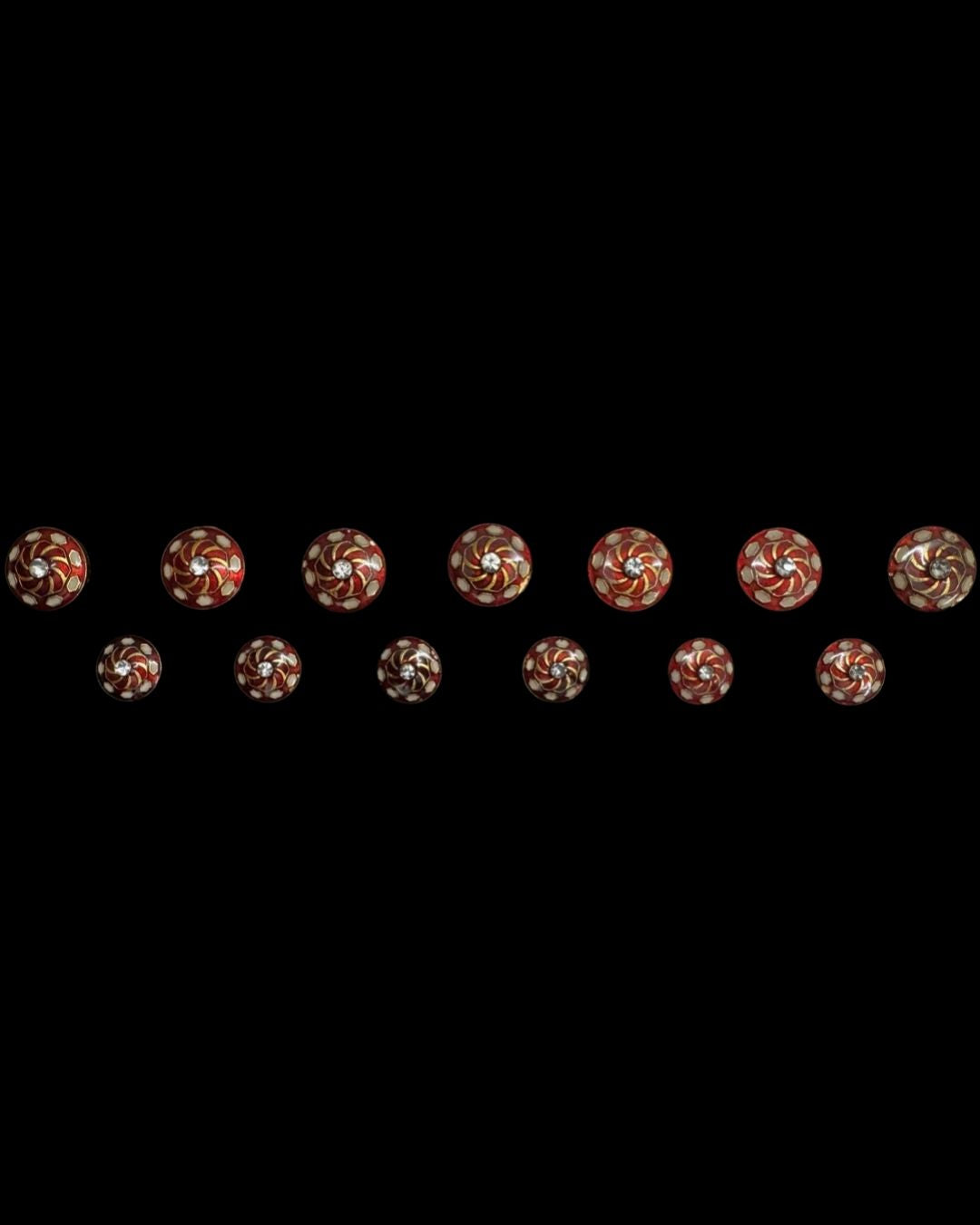 Crimson Vortex Stone Bandhgala Button