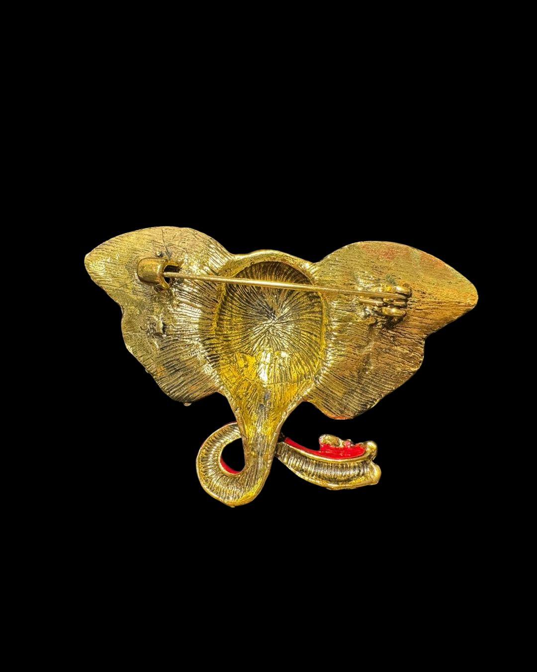 Mosaic Majesty Elephant Brooch