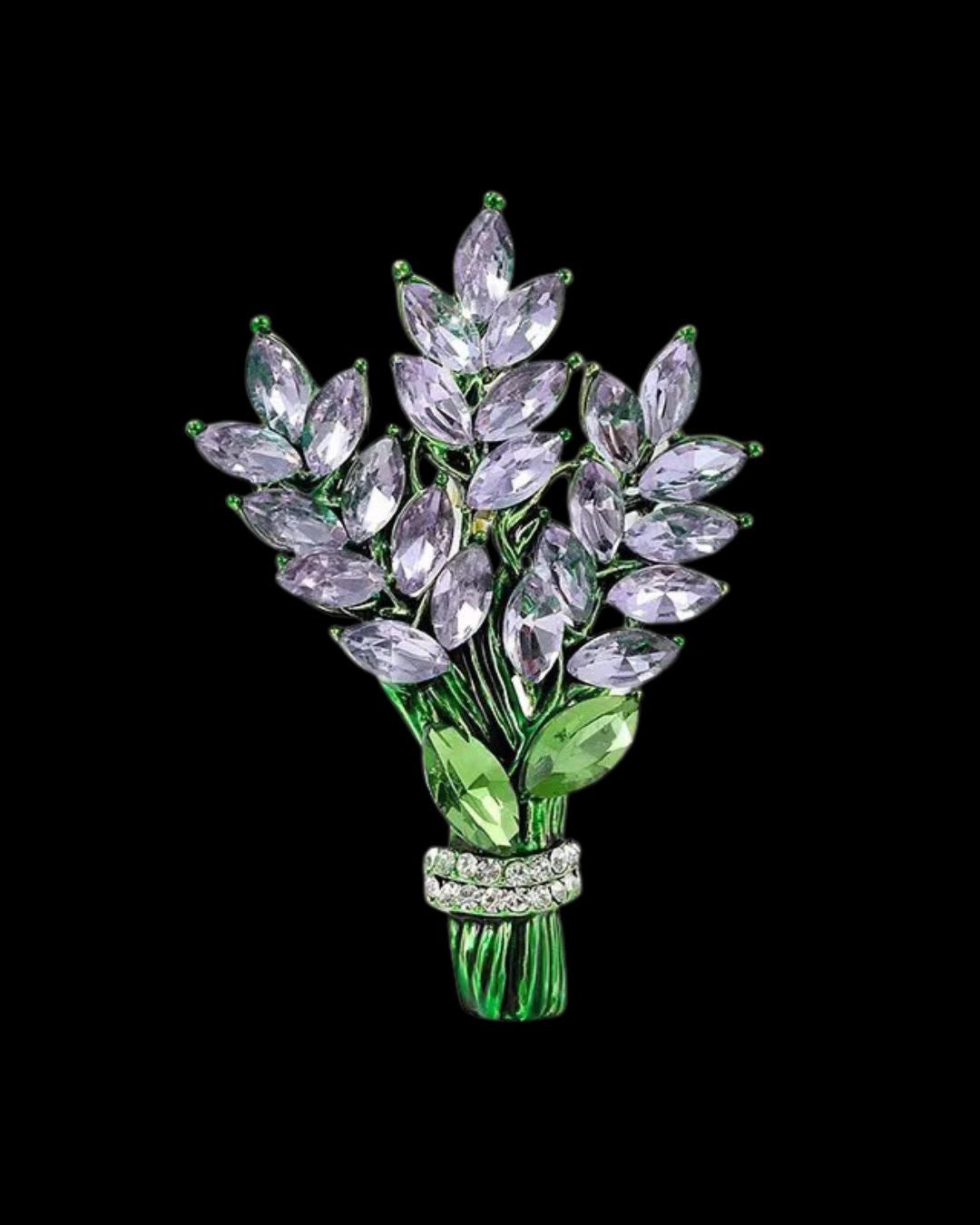 Lavender Whisper Bouquet Brooch