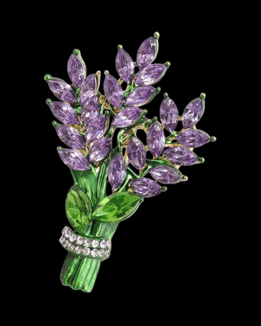 Lavender Whisper Bouquet Brooch