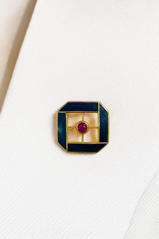 Enamel Stone Pin