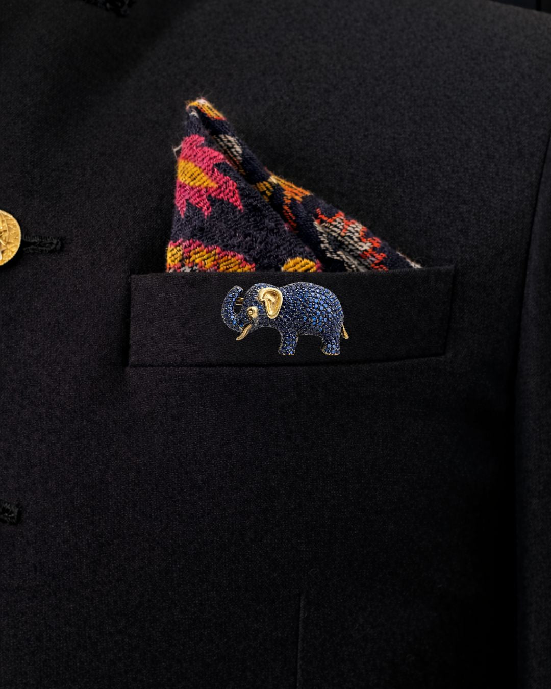 Regal Elephant Brooch