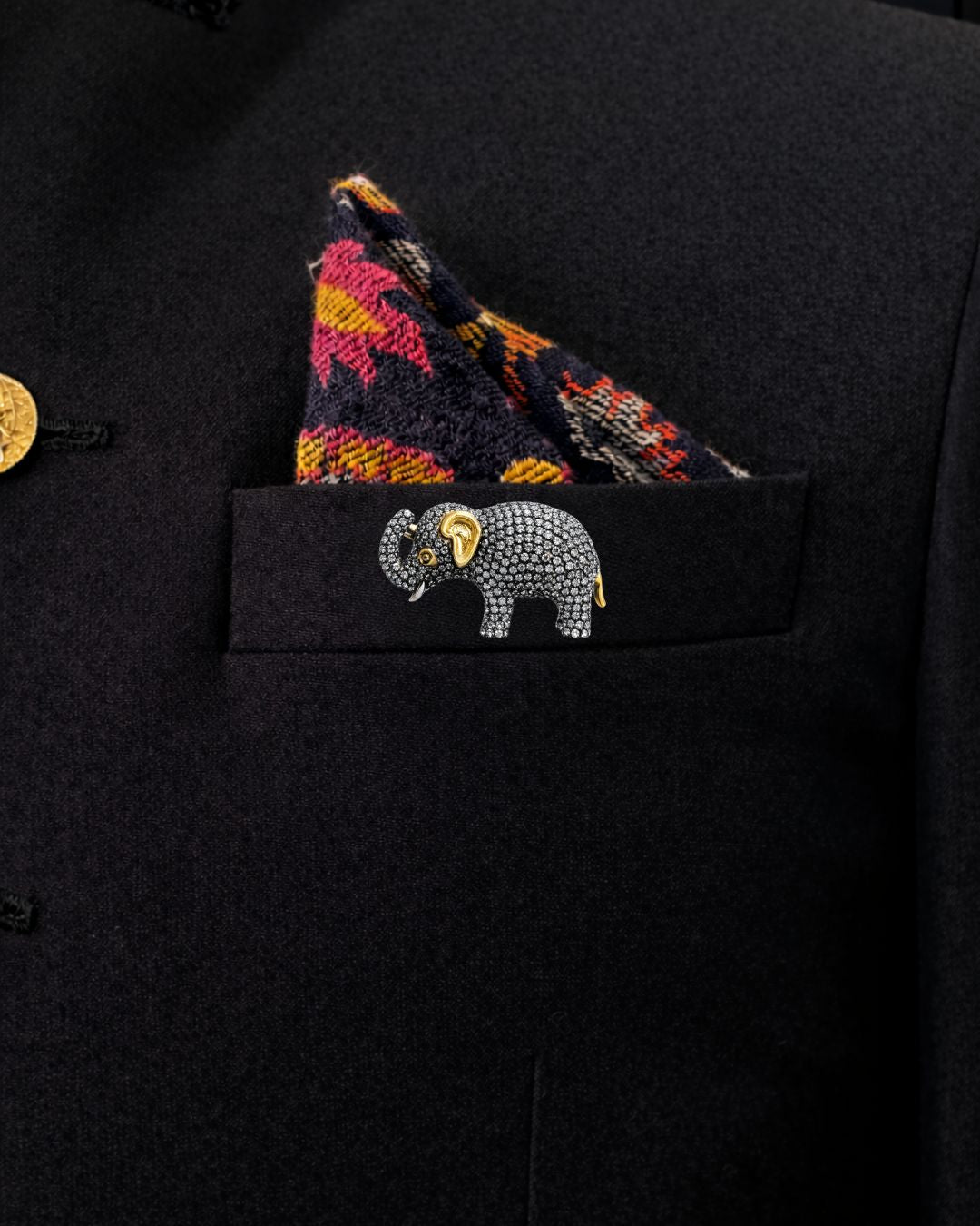Regal Elephant Brooch