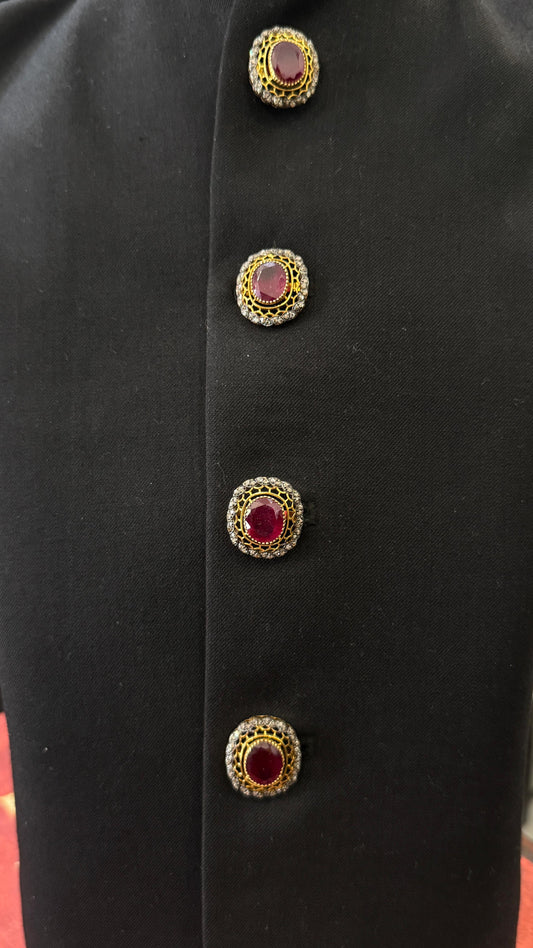 Ruby Diamond Bandhgala Buttons