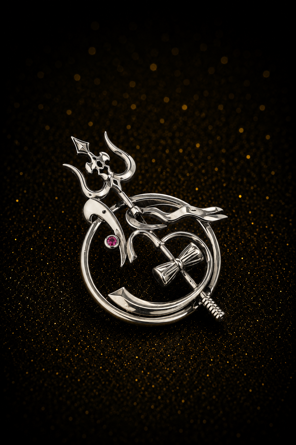 Mahadev Trishul Om Lapel Pin
