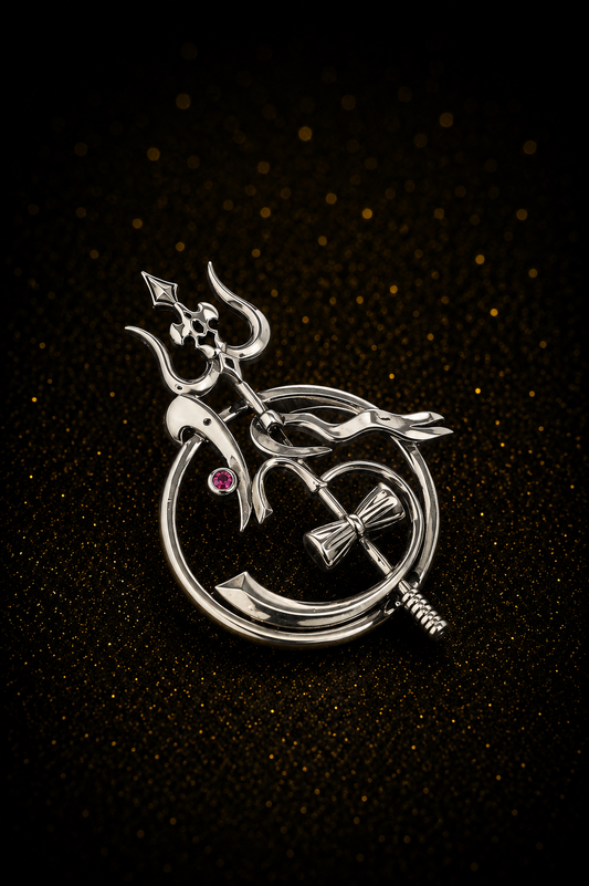 Mahadev Trishul Om Lapel Pin