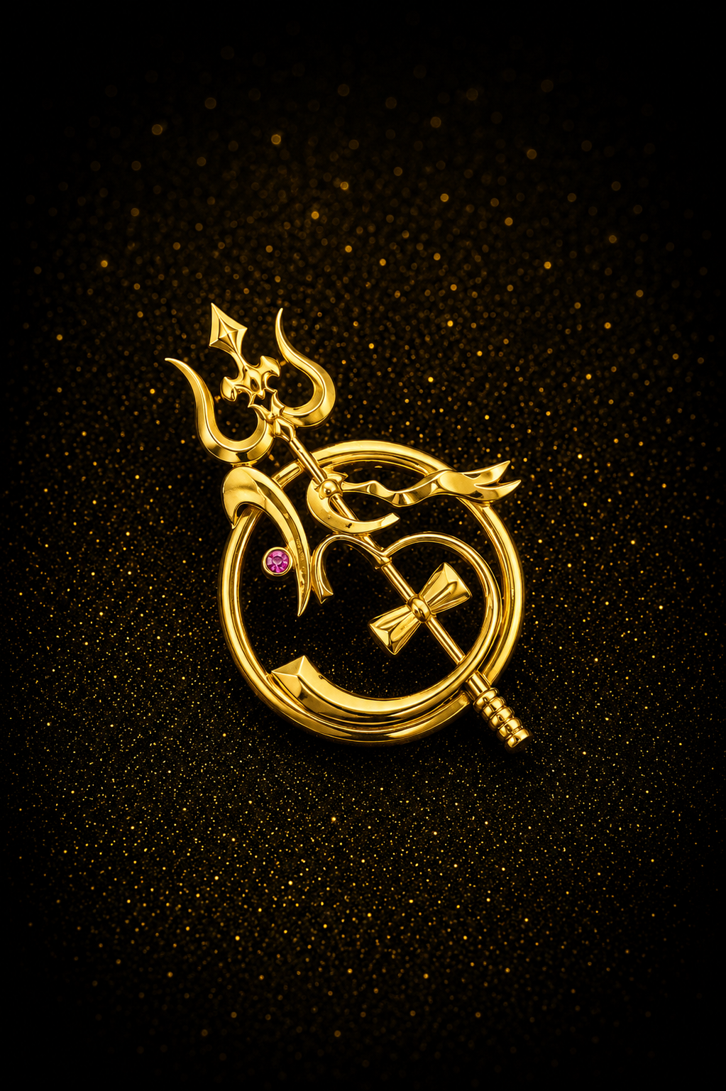 Mahadev Trishul Om Lapel Pin