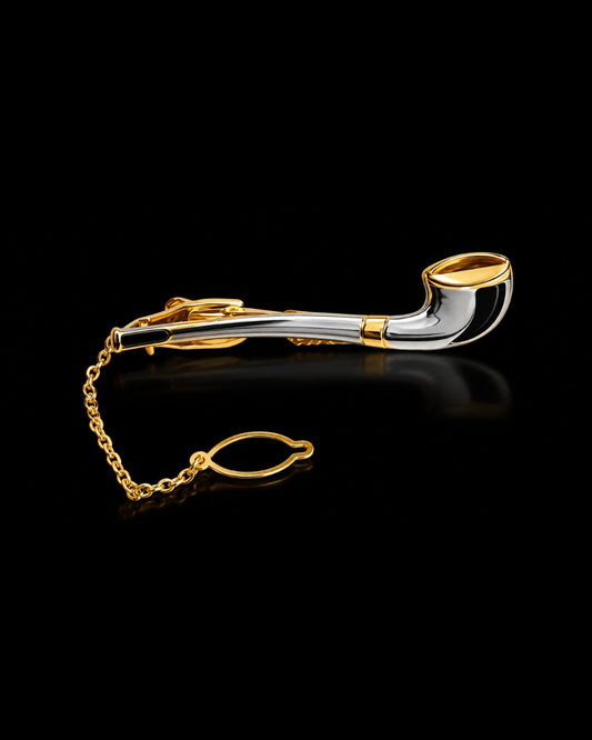 Pipe Tie Pin with Chain