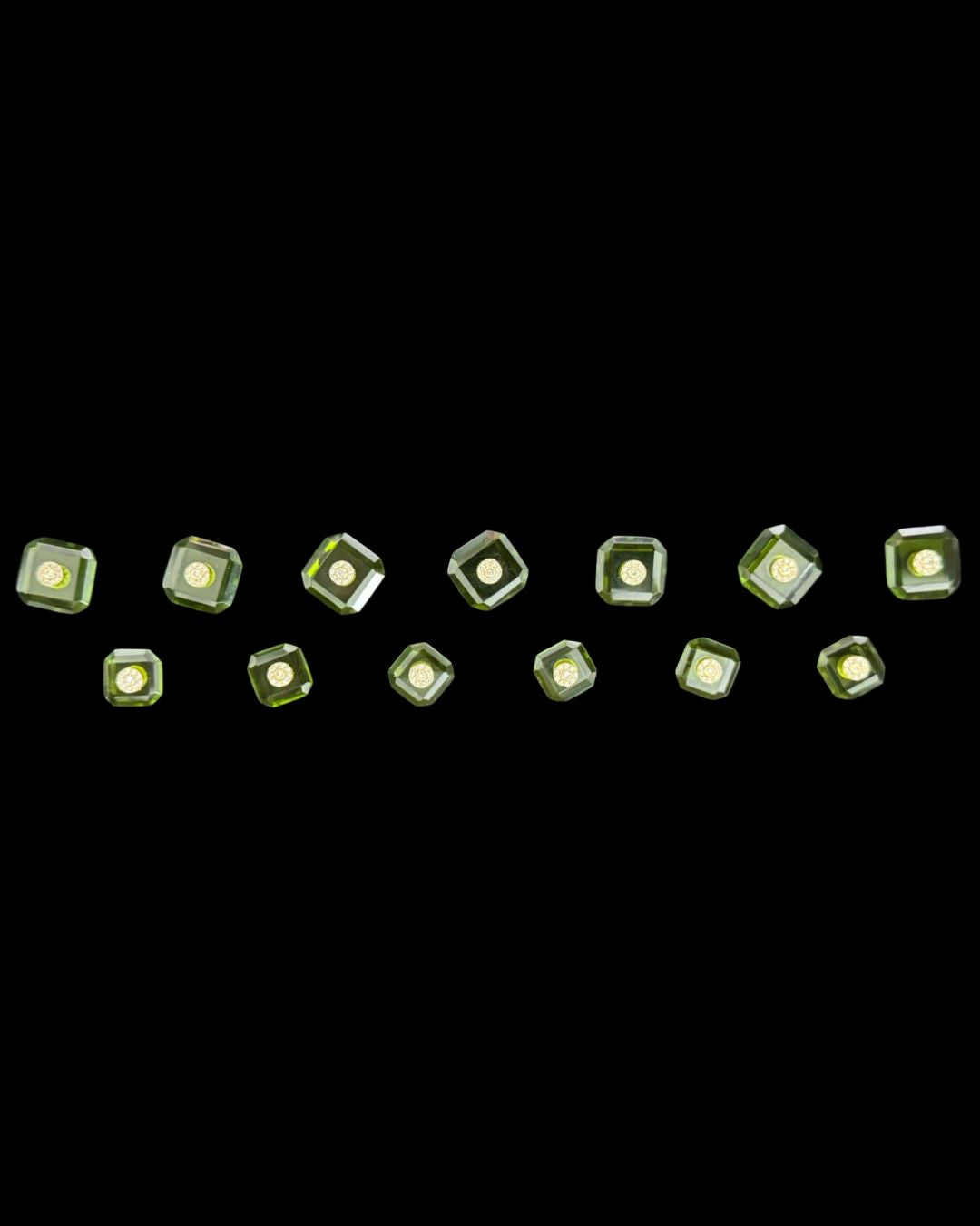 Royale Crystal Square Bandhgala Button
