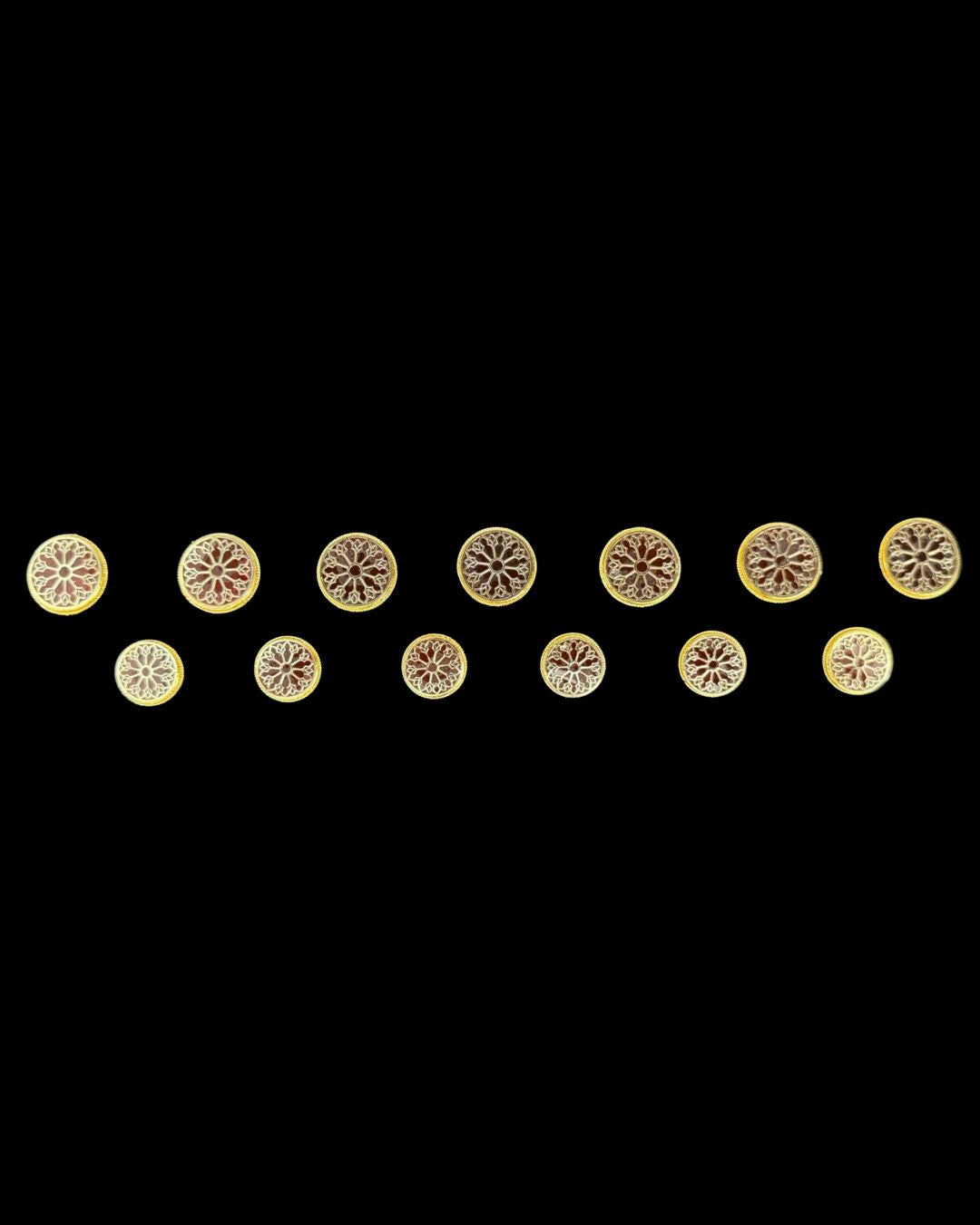 Royal Floral Mandala Tewa Art Bandhgala Button