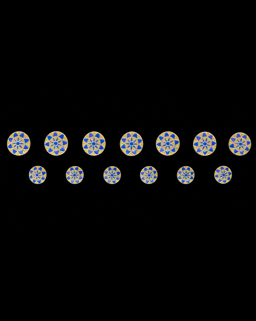 Royal Azure Crystal Bandhgala Button Set